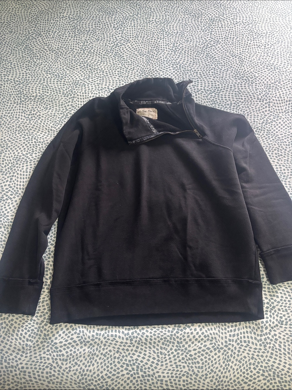 Free people woman’s Black Quarter-Zip Sweater